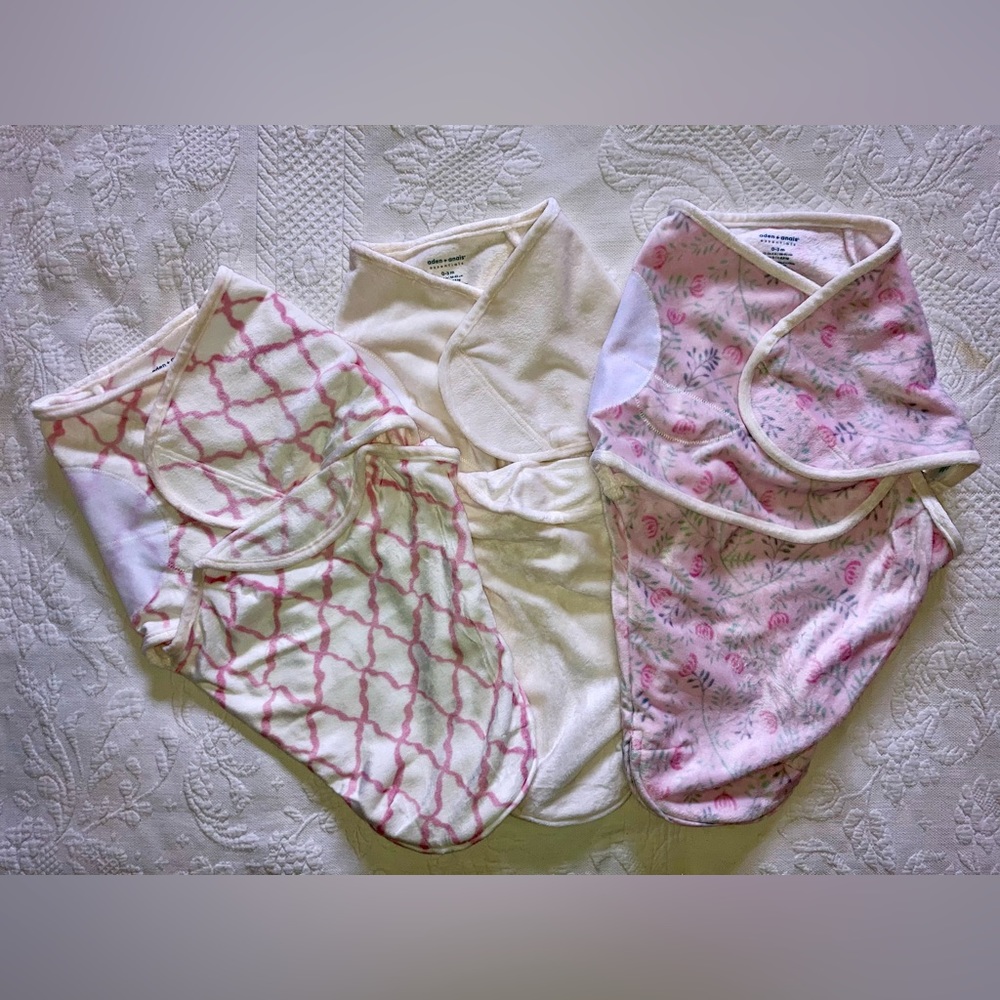 3 Pak of Velboa Swaddles with Velcro & Zippers